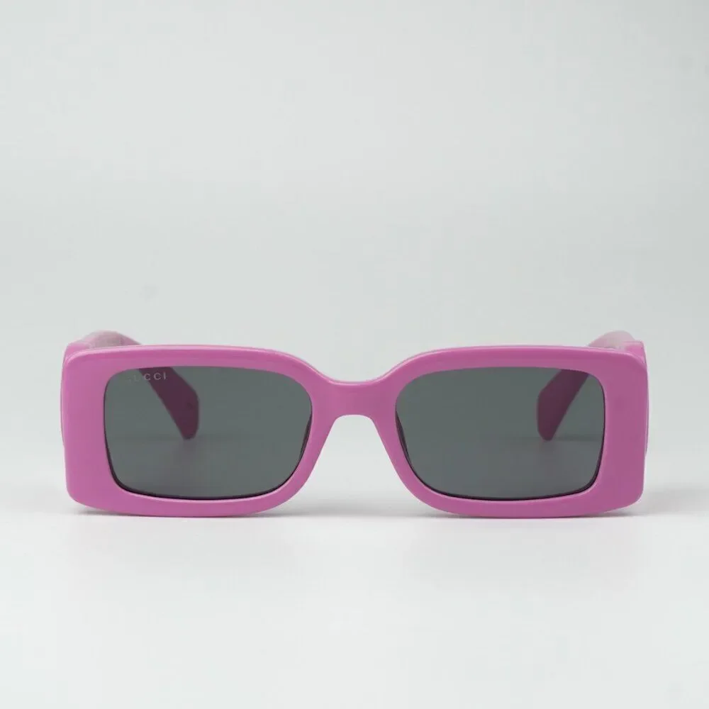 NEW Gucci GG1325S 006 Pink Grey Rectangle Unisex Sunglasses GG 1325S